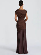 Elegant Sleeveless Mesh Patchwork Tight Pleated Long Dress Women'S Bodycon Party Club Evening Dress Autumn New 2025